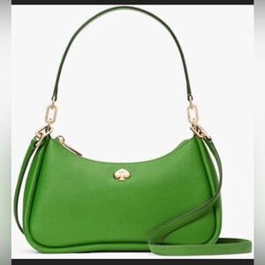 Kate Spade Kayla Shoulder Bag Crossbody DISCONTINUED Green Leather NWT $359